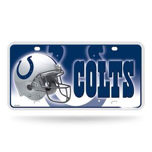 Rico Industries Indianapolis Colts NFL Metal License Plate Tag